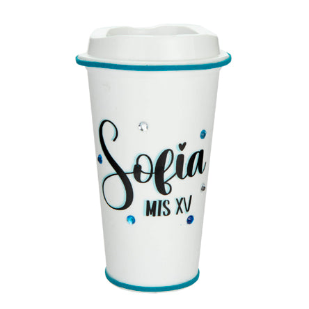 Vaso Cafetero Xv Años Azul