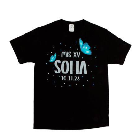 Playera Negra Xv Años