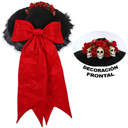 Sombrero Catrina Con Moño