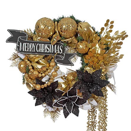 Corona De Pared Negro-Oro