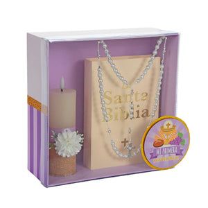Caja Con Vela Y Rosario