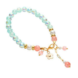 Pulsera Coral Y Menta