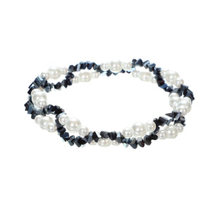 Pulsera Acerina Con Perlas