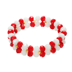 Pulsera De Blanco Y Rojo