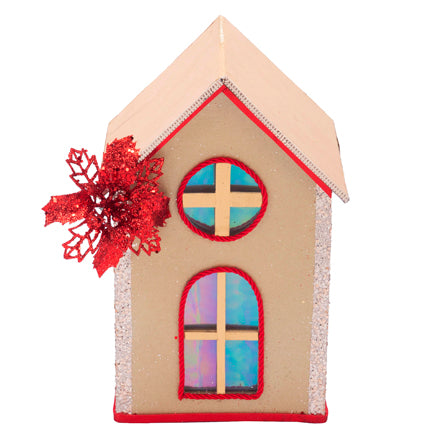 Casita Navideña Con Nochebuena