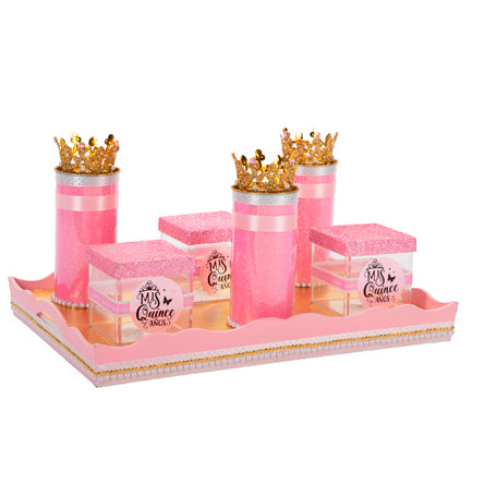 Recuerdos Xv Años Rosa-Blanco