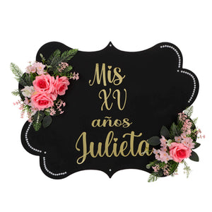 Letrero Xv Años Rosa