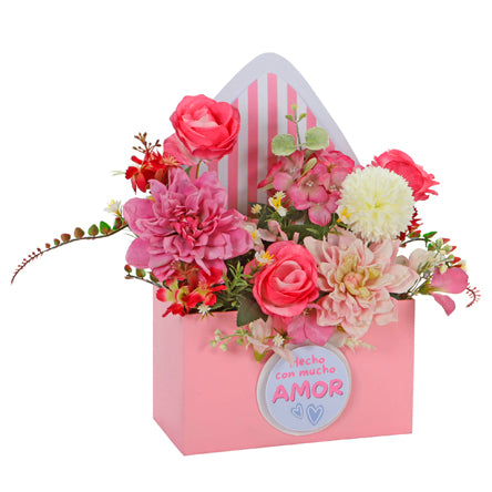 Arreglo Floral Rosa-Blanco