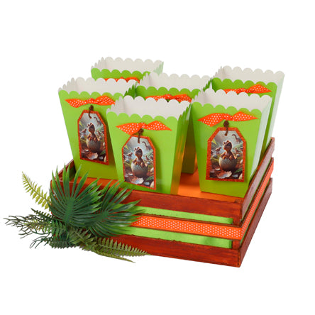 Huacal Con Cajitas De Palomitas Fiesta Dino