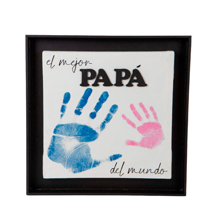 Lienzo Con Huellas Mejor Papá