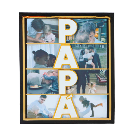 Portaretrato Negro Oro Papá