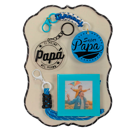 Mini Pizarrón Con Llaveros Papá