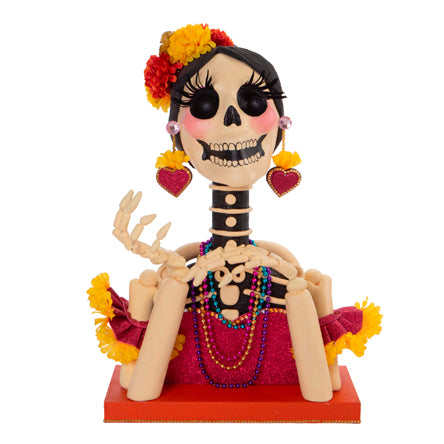Busto Catrina Diadema Flores