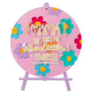 Letrero Con Flores Para Mamá