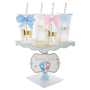 Vasos Decorados Baby Carrusel