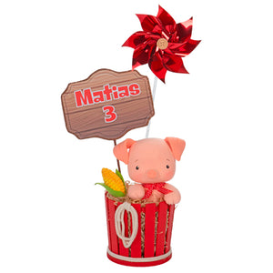 Centro De Mesa Puerquito Granja