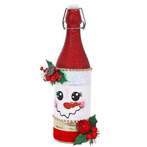 Botella Muñeco De Nieve