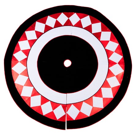 Pie De Árbol Navideño Rojo-Negro