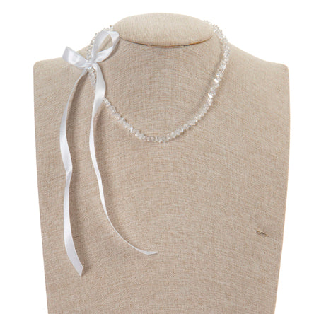 Collar Blanco Con Moño
