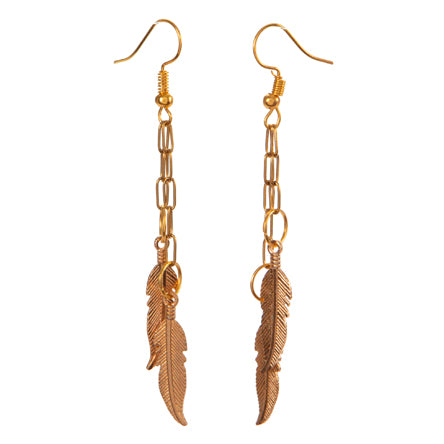 Aretes Con Dijes Plumas