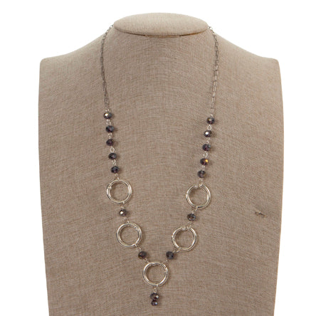 Collar Morado Con Aros