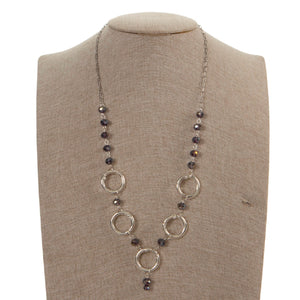 Collar Morado Con Aros