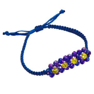 Pulsera Tejida Rondel Azul