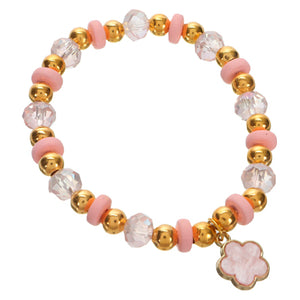 Pulsera Oro-Rosa Flor