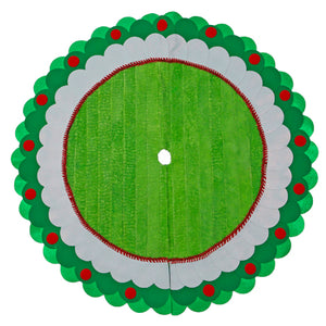 Pie De Árbol Navideño Verde-Rojo