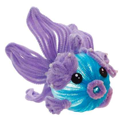 Pez Con Chenille Azul