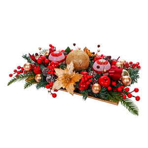 Centro De Mesa Navideño Con Velas