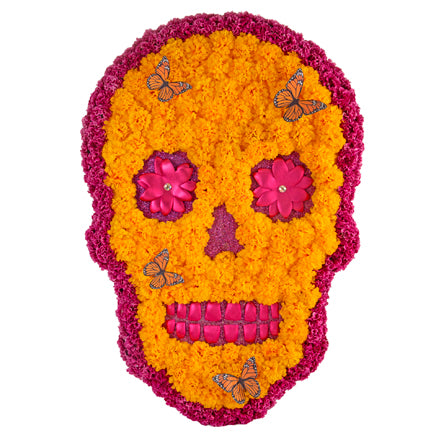 Calavera Con Flor De Cempasúchil