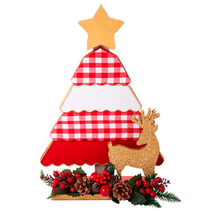 Árbol Escoses Con Reno Navideño