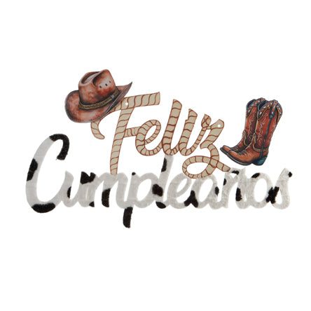 Letrero Feliz Cumpleaños Vaquita