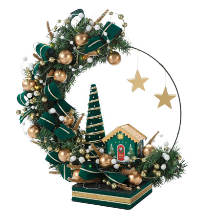 Arreglo Circular Con Pino Navideño