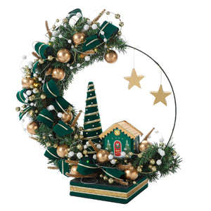 Arreglo Circular Con Pino Navideño