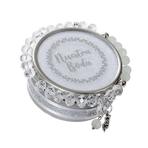 Pulsera Blanco-Plata Boda