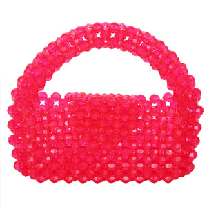 Bolsa Con Cuentas Rosa