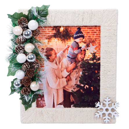 Marco Navideño Marfil-Plata