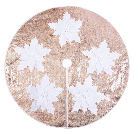 Pie De Árbol Navideño Nochebuenas Blancas