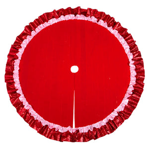 Pie De Árbol Navideño Rojo-Rosa