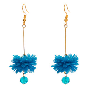 Aretes Turquesa De Flor