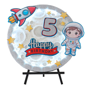 Letrero Circular Astronauta