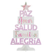 Fantasías Miguel Clave:JE38 Arbol Deseos Navidad Rosa-Blanco