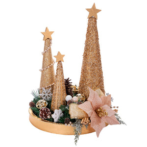 Centro De Mesa Con Pinos Rusticos