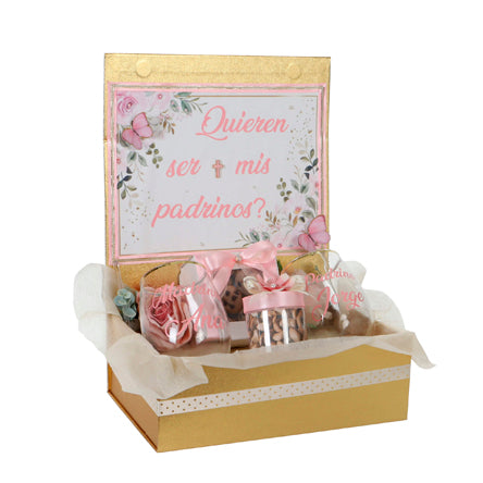 Caja Para Padrinos Bautizo Niña