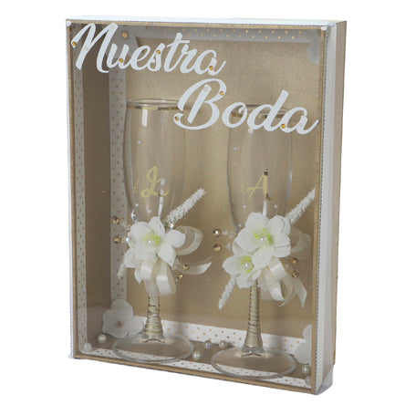 Caja Con Copas De Boda