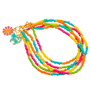 Pulsera Multicolor Dije Gatito