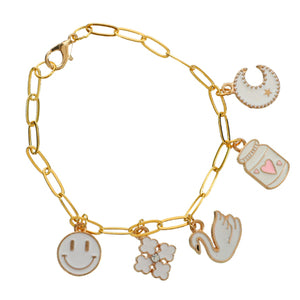 Pulsera Dijes Blancos