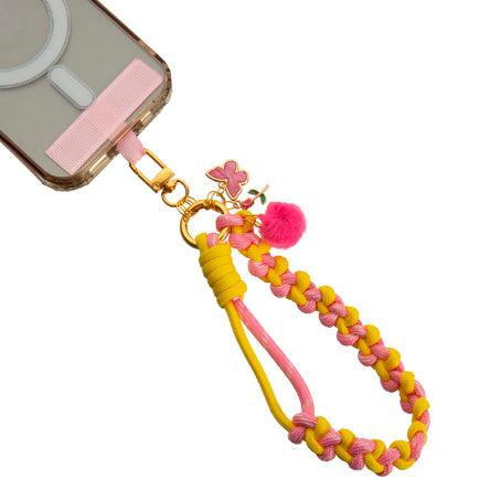 Colgante Para Celular Rosa-Amarillo